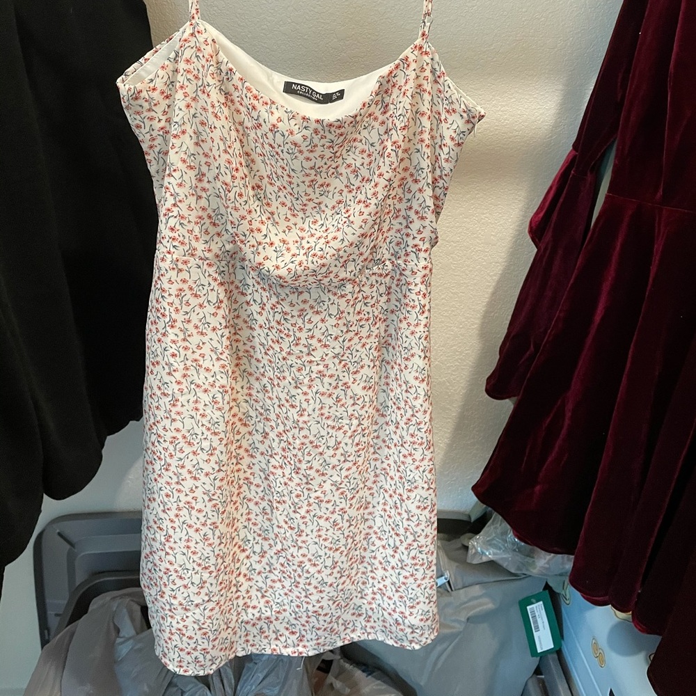 90s look spaghetti strap spring/summer mini